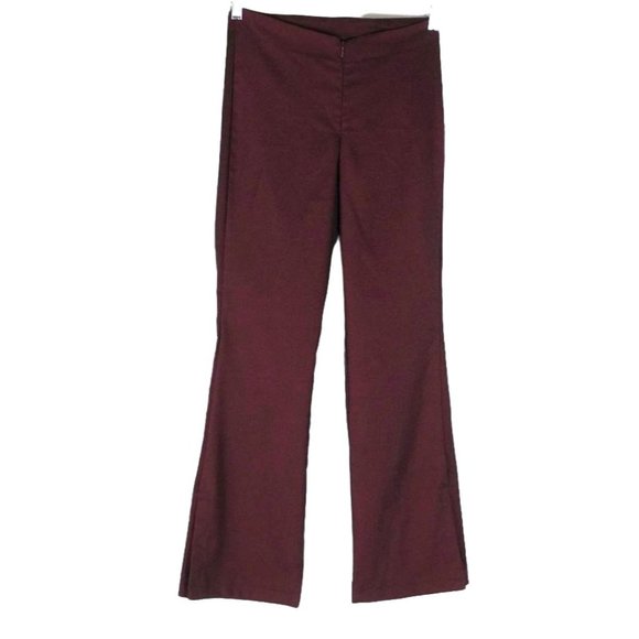 Y2K Sharkskin Pants by No Boundaries Size 5 Maroon Shimmery Shark Skin Vintage 9 - Picture 2 of 10